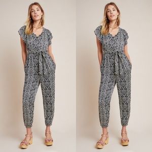Anthropologie Zadie Satin Jumpsuit